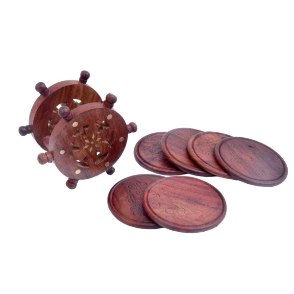 Wheel Shaped Tea Coaster Image