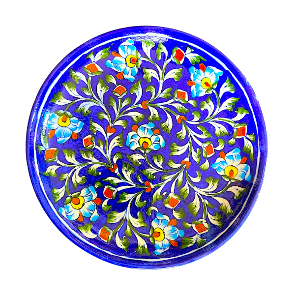 Blue Pottery Plates Pattern 4