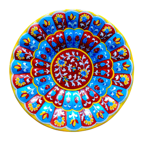 Blue Pottery Plates Pattern 8